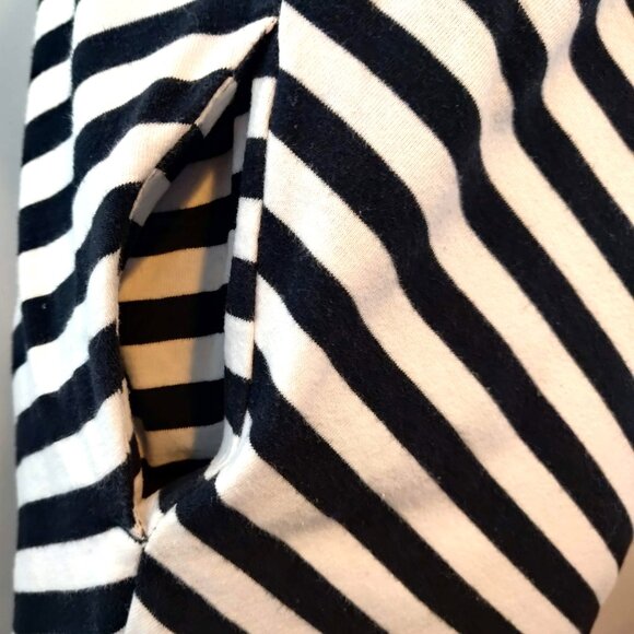 Maeve Anthropologie Womens Size XS Black White Rugby Striped V-Neck Polo Dress - Picture 6 of 8